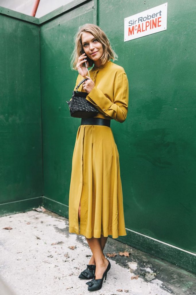 Mustard dress (Pinterest)